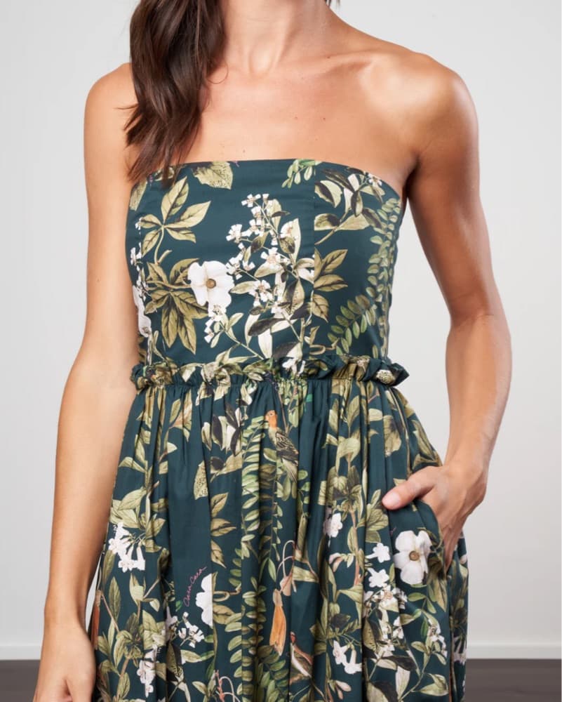 Cara Cara Torres Green Printed Midi - Image 3