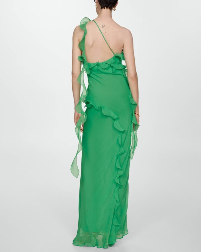 Mango Asymmetrical Ruffle Dress - Image 3