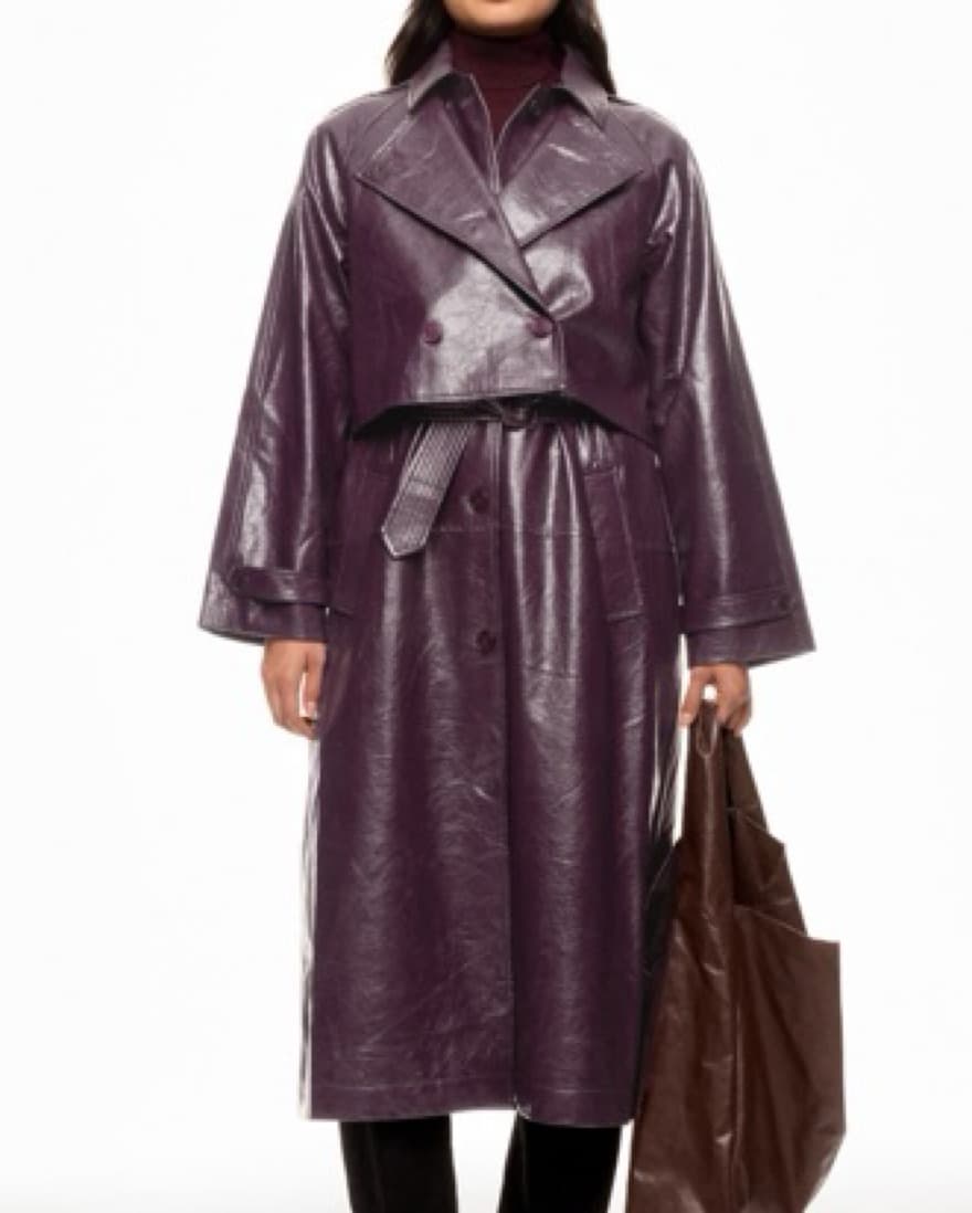 Rosetta Getty Leather Trench Coat - Image 4