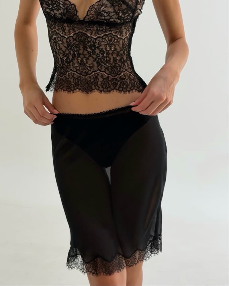 Mali Marea Sheer Midi Skirt - Image 3