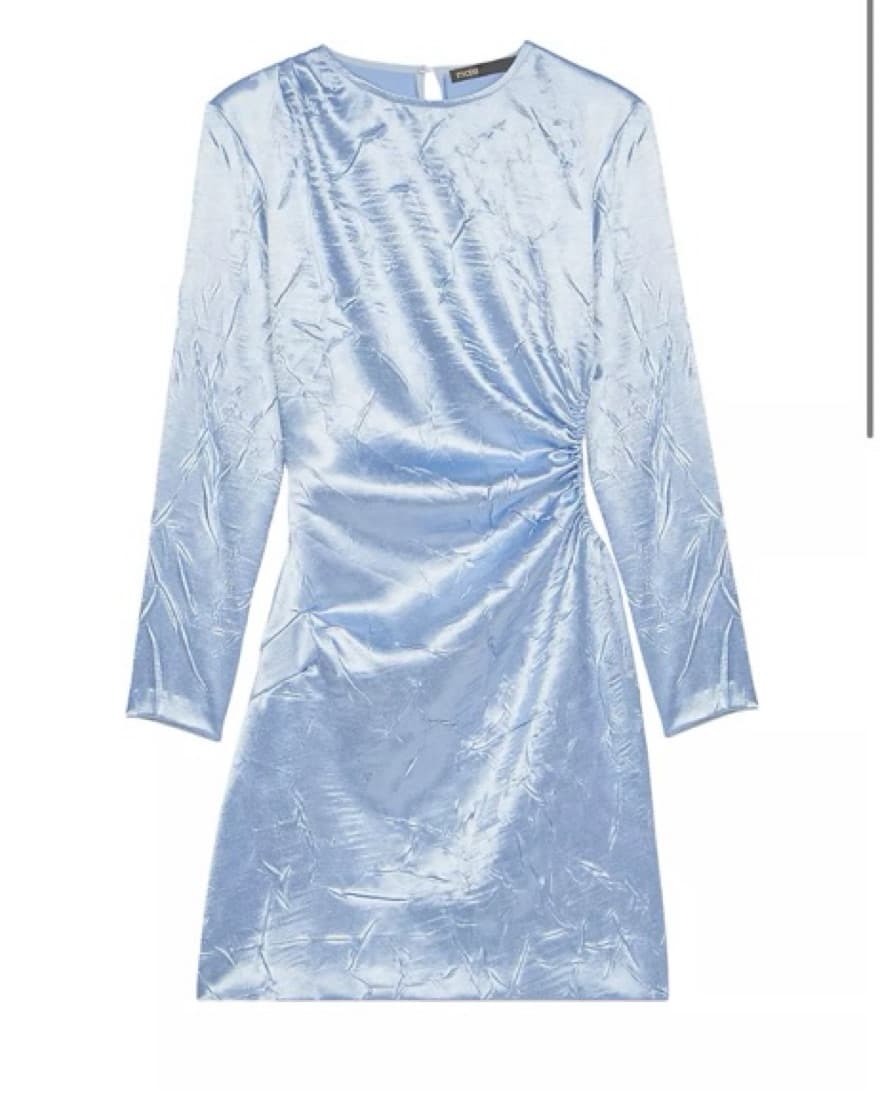 Maje Sky Blue Mini Dress sz 38 - Image 2