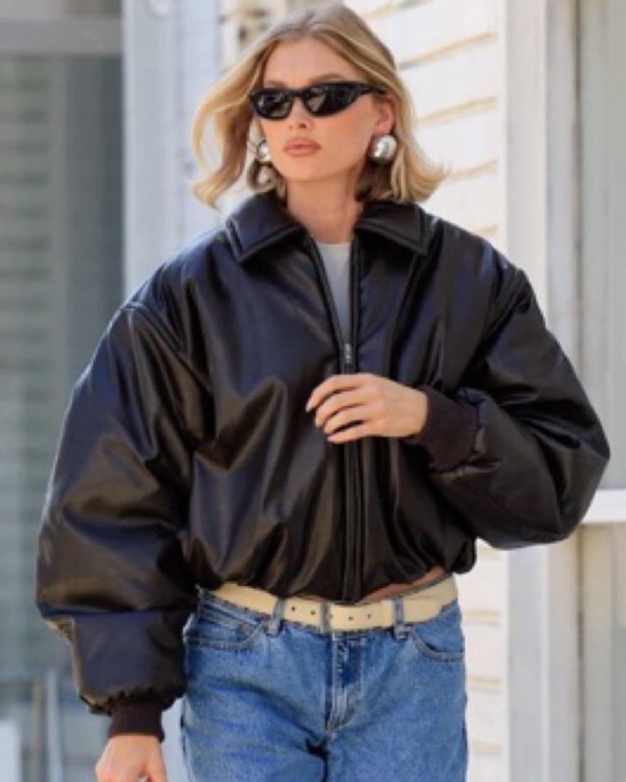 LEATHER BOMBER - Image 1