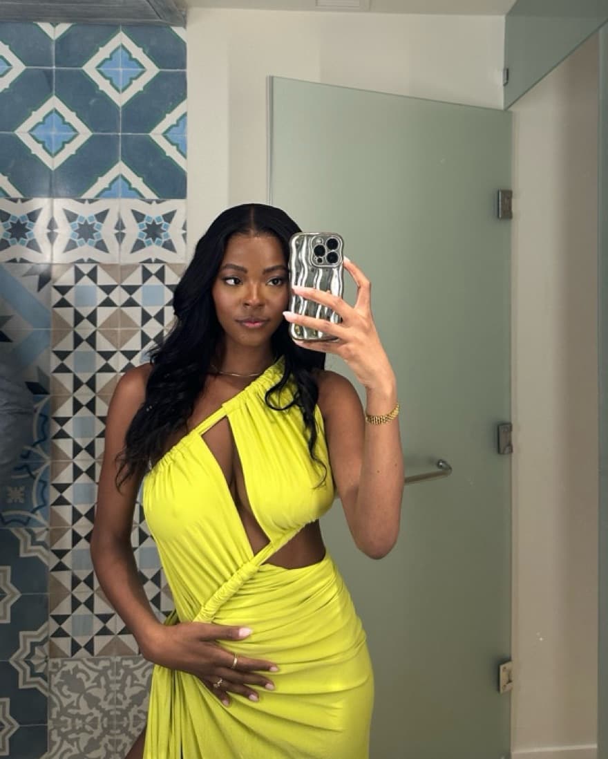 Chartreuse Slit Maxi Dress - Image 3