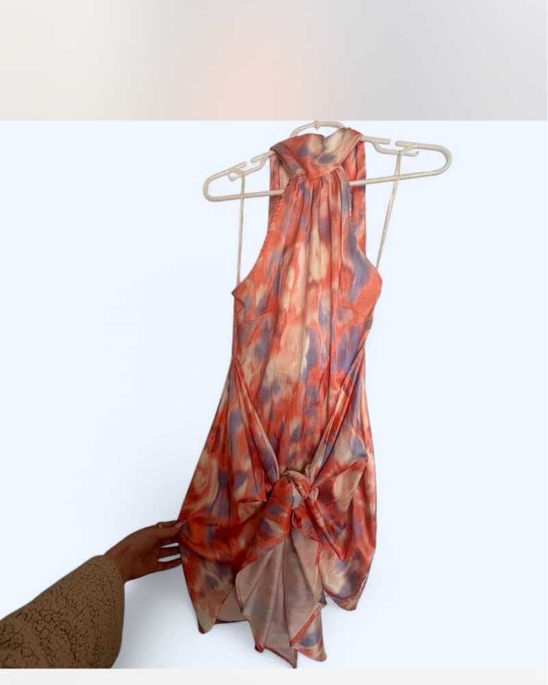 pink & purple wrap dress - Image 2