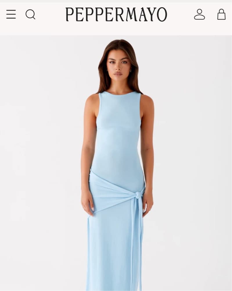 Elegant Maxi Dress in Sky Blue - Image 1
