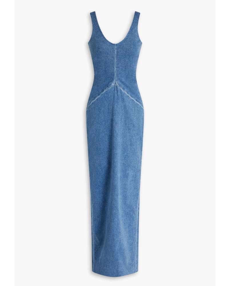 Alexander Wang V-neck Denim Gown/Maxi - Image 3