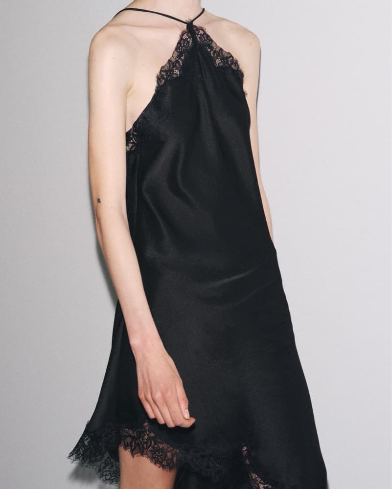 Zara Black Asymmetrical Dress - Image 2
