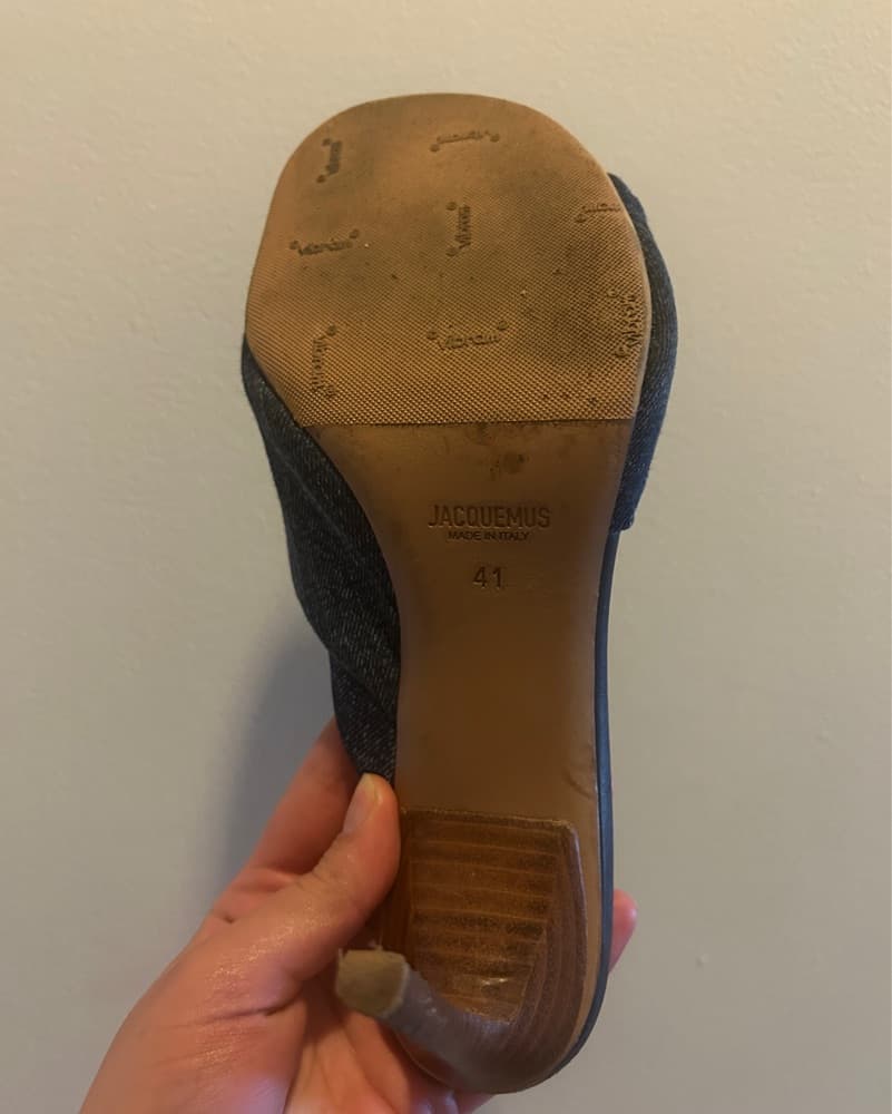 Jacquemus Le Raphia Denim Heeled Sandal - Image 4