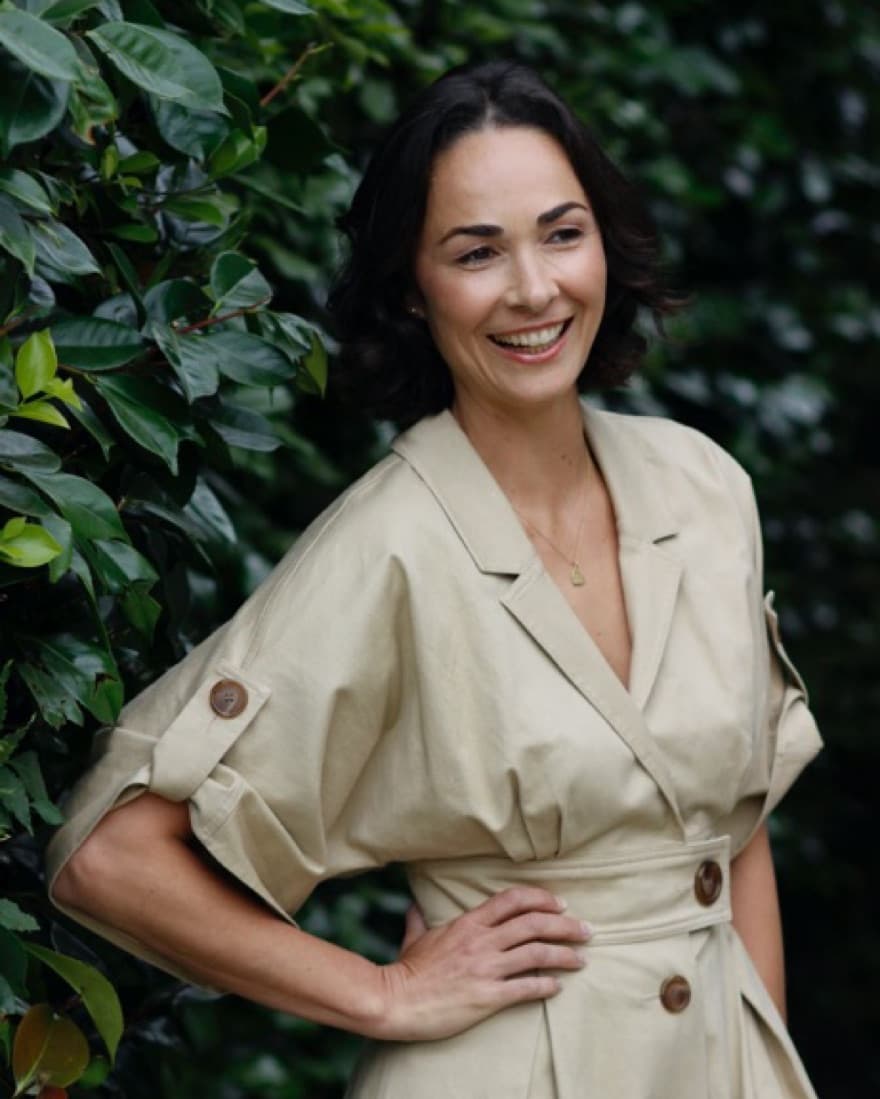Caroline Herrera Khaki Trench Coat Dress - Image 2