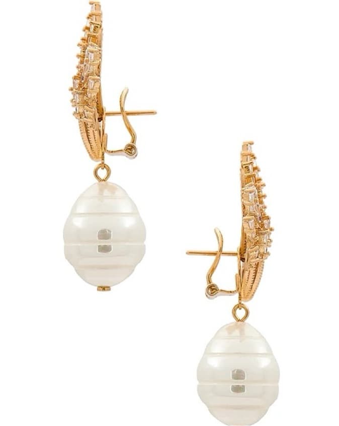 Anton Heunis Sun Ray Pearl Drop Earrings - Image 2