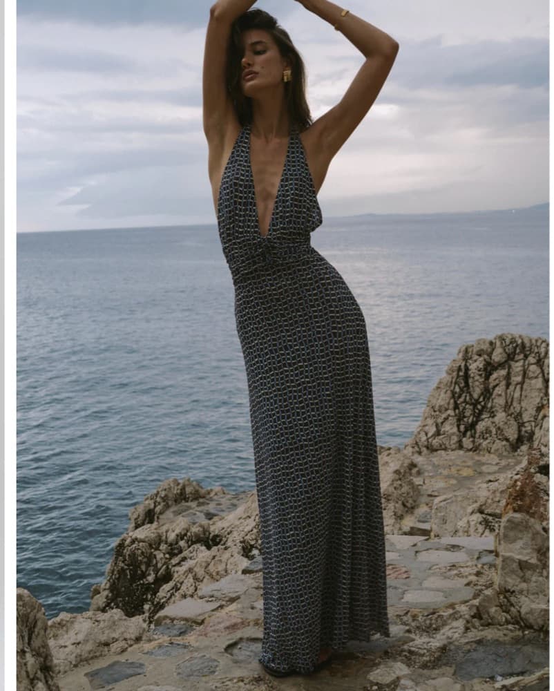 Resa Patterned Halter Maxi Dress - Image 3