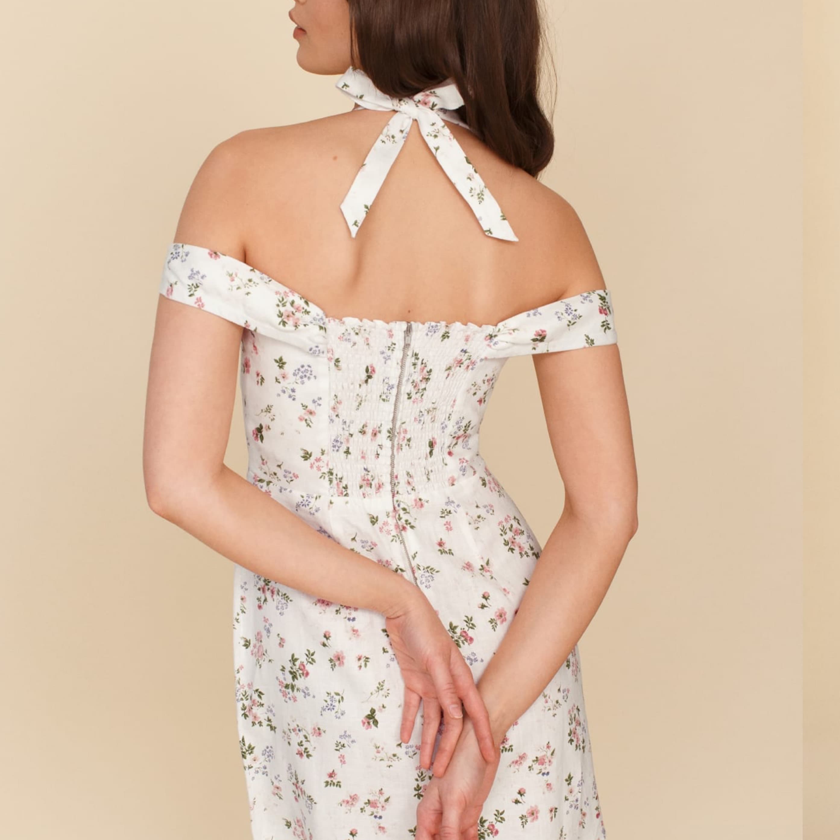 Reformation Sanford Linen Dress - Image 3