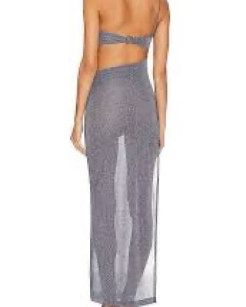 Blue Shimmer Maxi Dress - Image 2