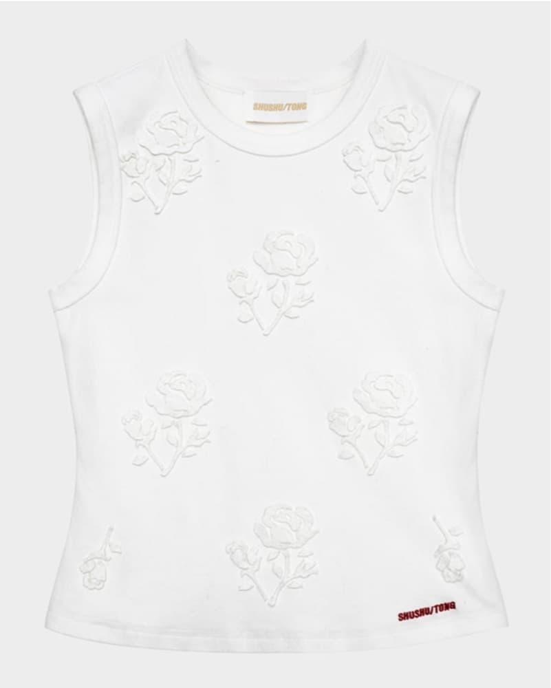 SHUSHU/TONG Rose Embellished Top - Image 2