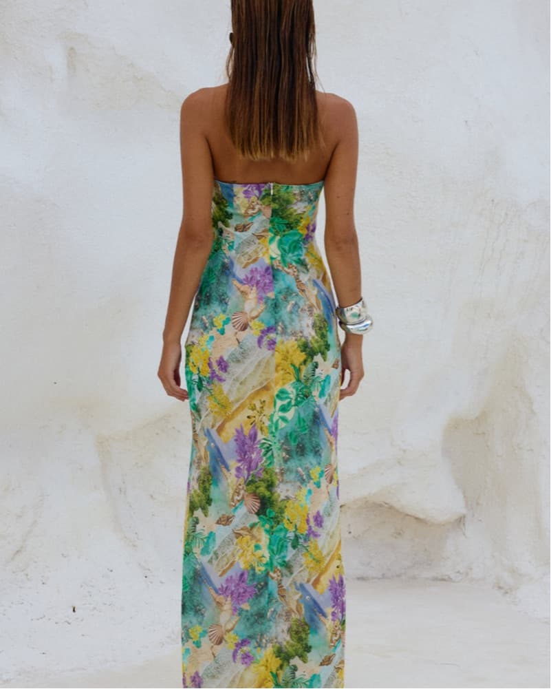 Vibrant Tropical Print Maxi Dress - Image 2