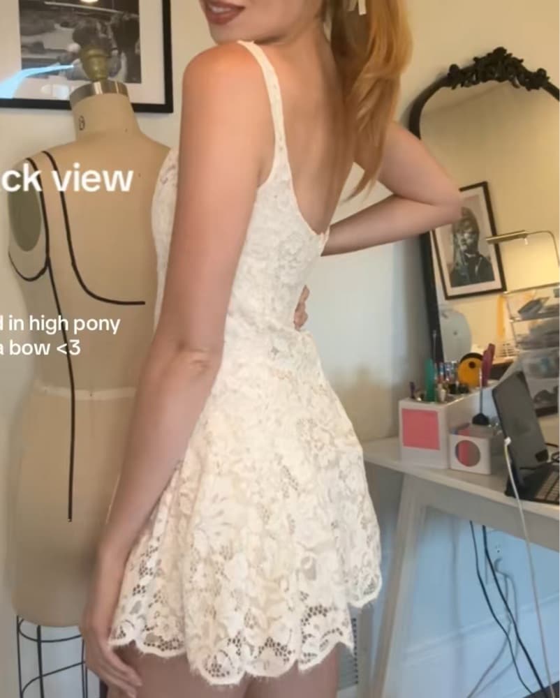 handmade lace tennis dress - Image 3