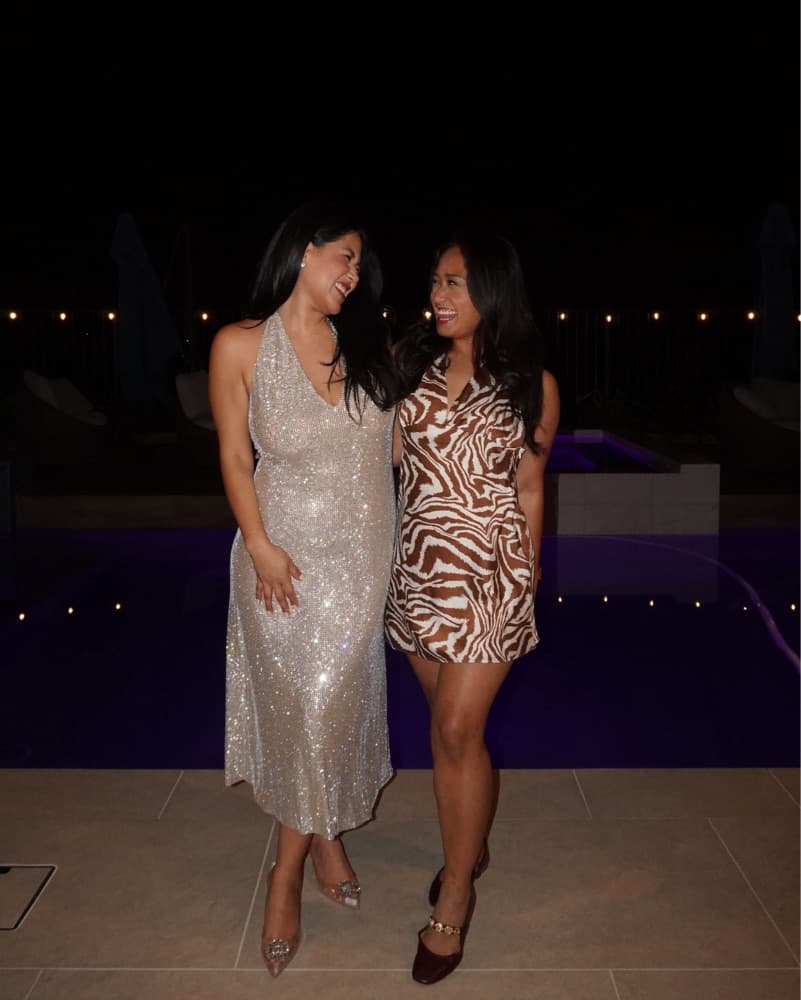 Sparkly Halter Neck Midi Dress - Image 3