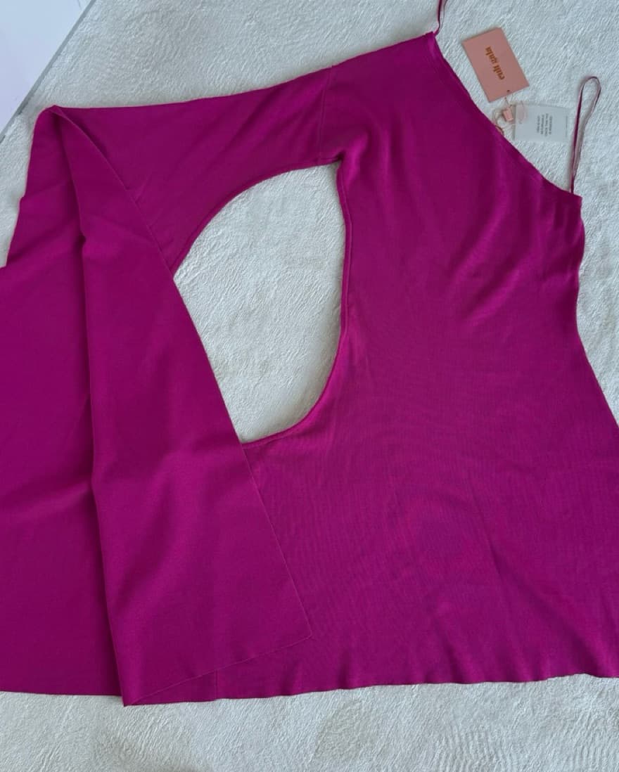 Cult Gaia Vibrant One-Shoulder Dress - Image 5