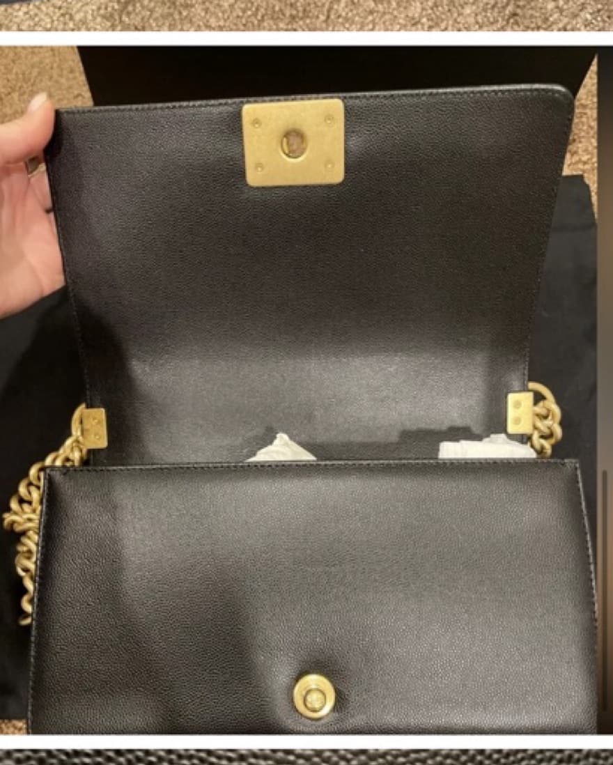 Boy Chanel handbag calfskin gold - Image 3