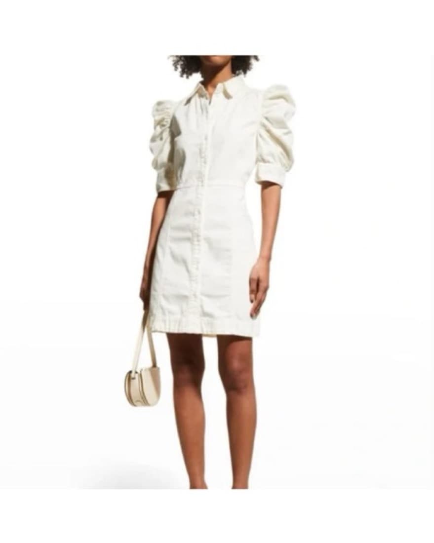 FRAME Gillian Puffed Sleeve Mini Dress - Image 1