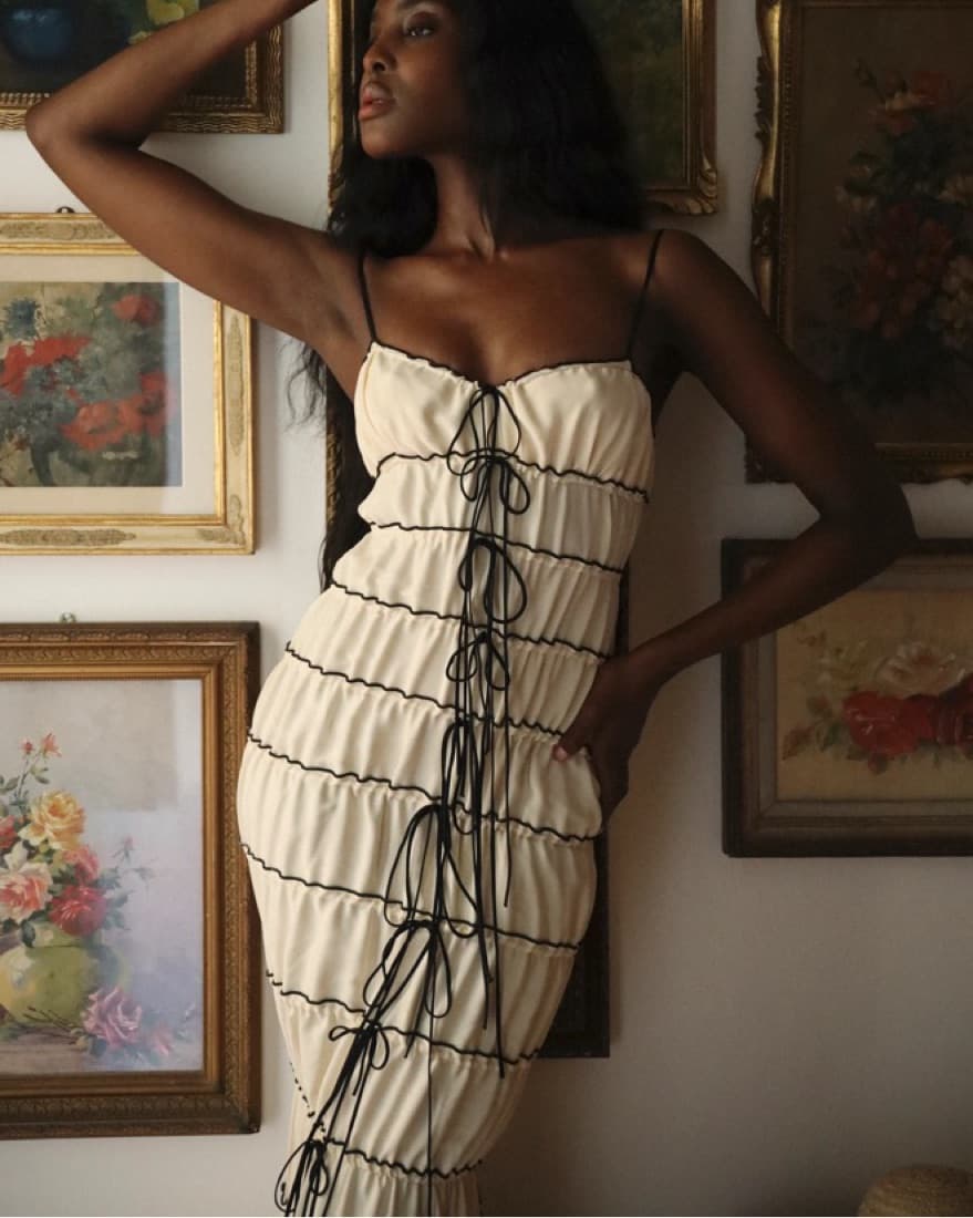 Mirror Palais Ruffle Tunnel Gown Shell - Image 6