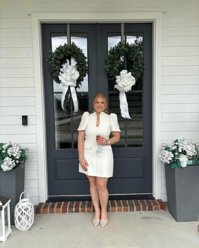 Zara White Puff Sleeve Dress - Image 1