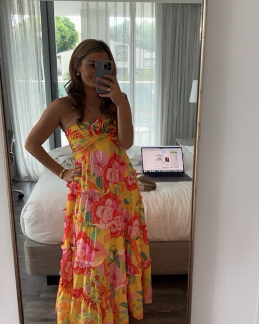 Floral Ruffle Hem Cami Maxi Dress - Image 2
