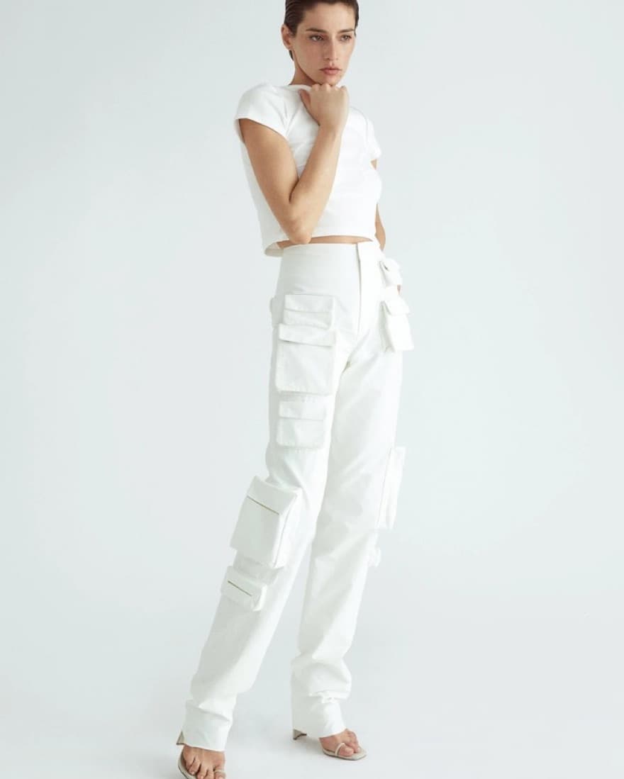 Orseund Iris Pocket Pants Ecru  - Image 1