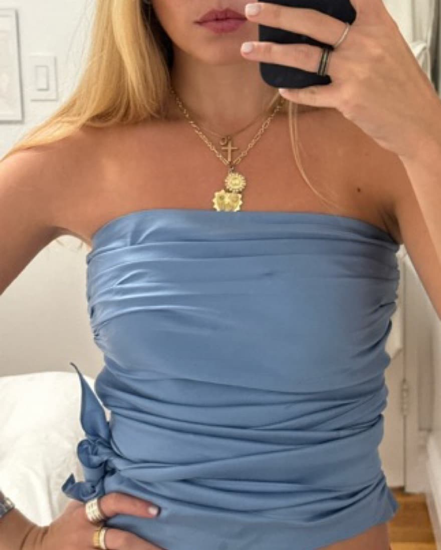 J Crew Ruched Strapless Top - Image 2