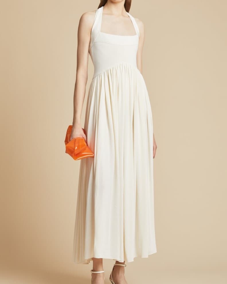 White Halter Khaite Dress Dupe - Image 2