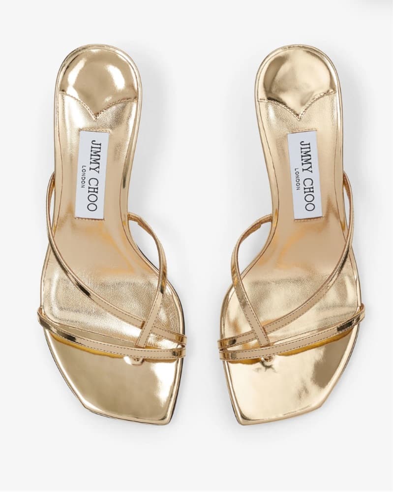 Jimmy Choo Gold Strappy Sandals - Image 2