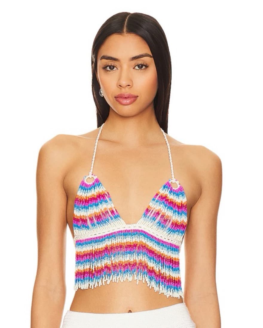 My Beachy Side Beaded Halter Top - Image 1