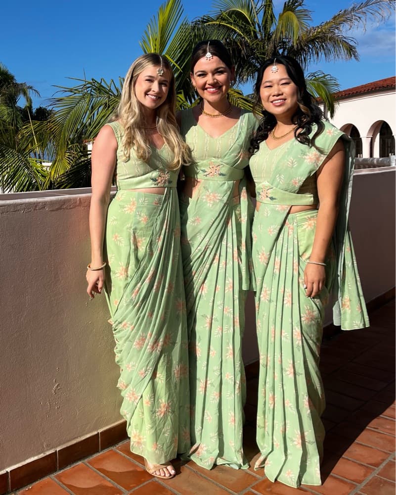 Light green sari - Image 2