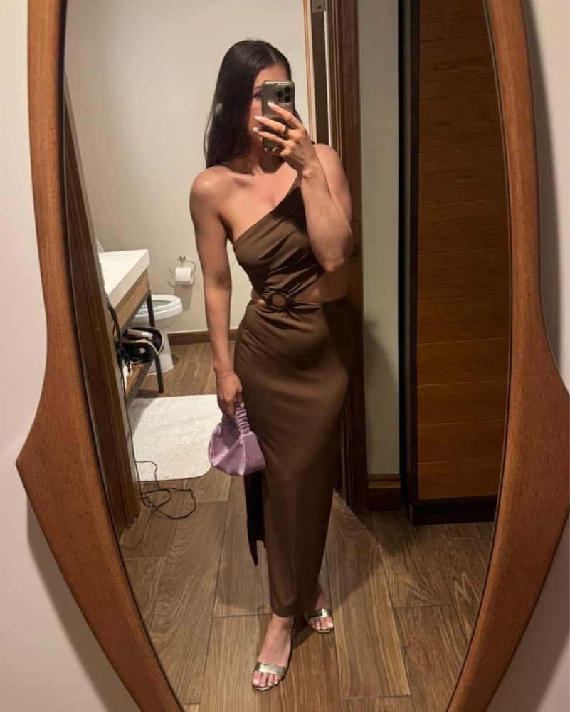 Brown Cutout Open Back Maxi - Image 4
