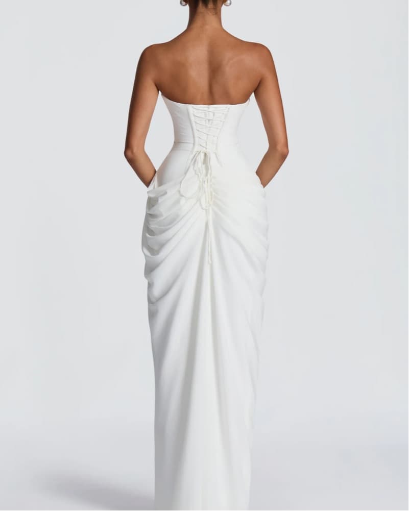 Babyboo Bridal Draped Corset Dress - Image 2