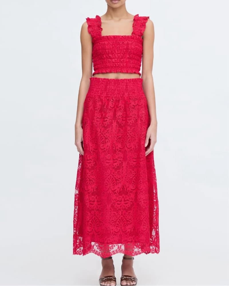 Hill House Home Red Matching Skirt Set! - Image 1