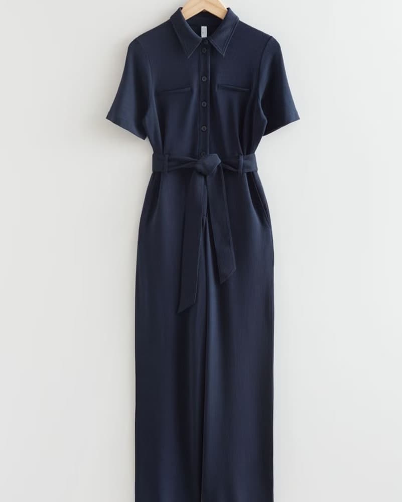 & Other Stories Navy Jumpsuit - Image 1