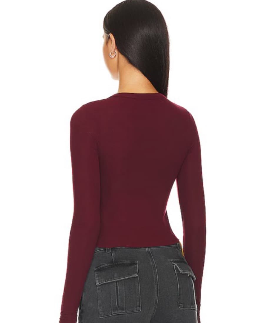 Revolve Burgundy Skirt Top Set - Image 3