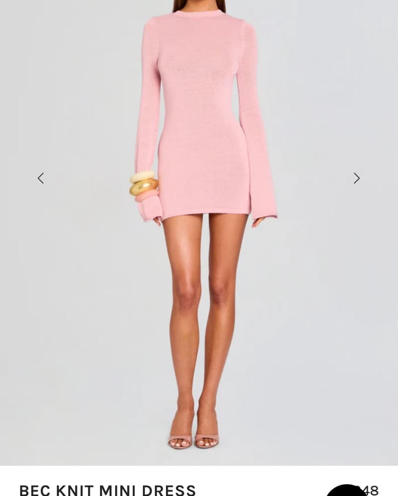Retrofete Pink Knit Dress  - Image 3