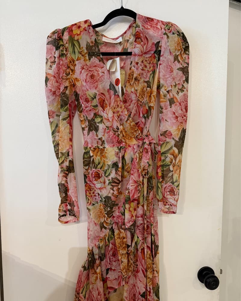 Bronx & Banco Floral Hi-Lo Wrap Dress - Image 5