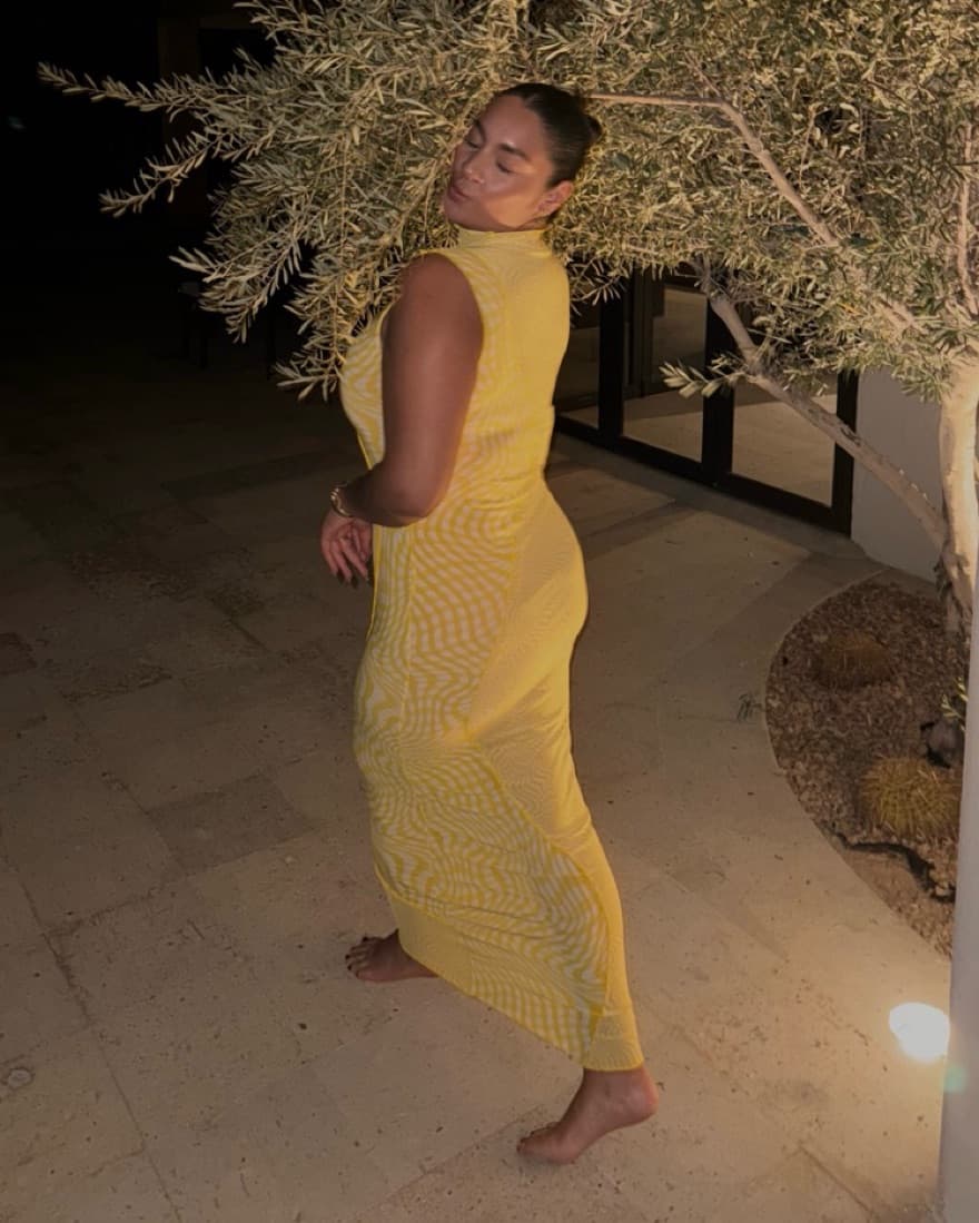 Yellow Sheer Maxi Dress - Image 3