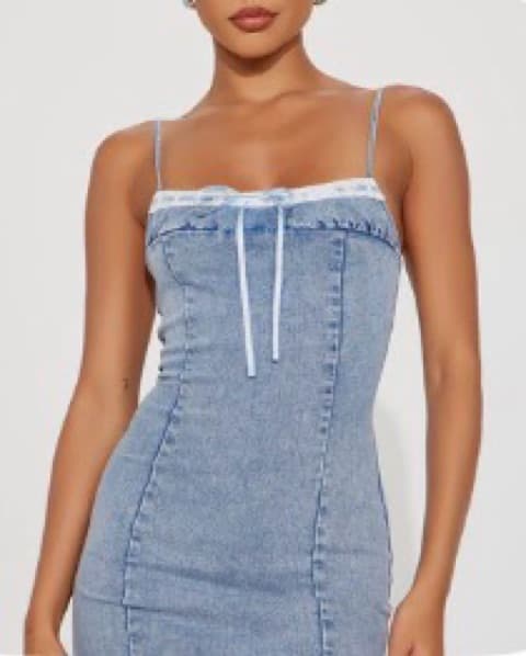 fashion nova denim dress! - Image 2