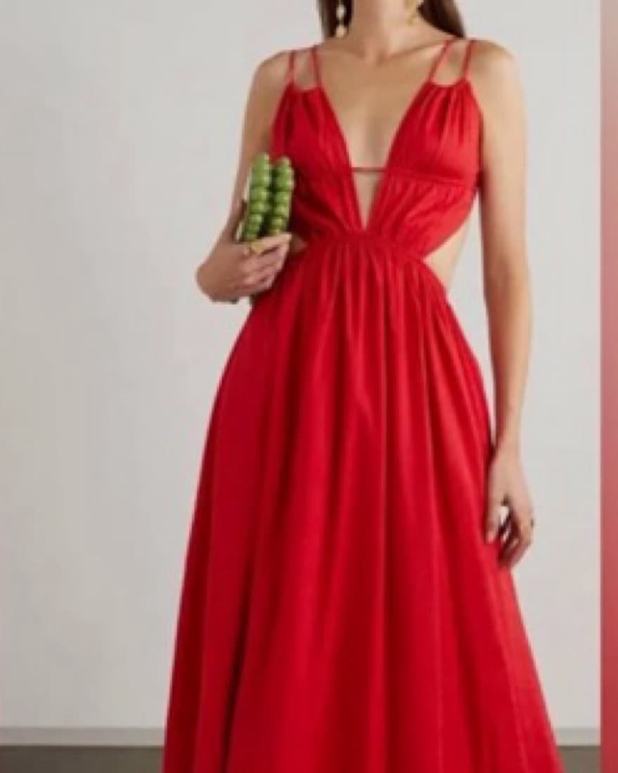 Cult Gaia Red Dua Maxi Dress - Image 3