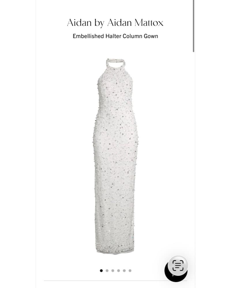 White Sequin Bridal Gown - Image 1