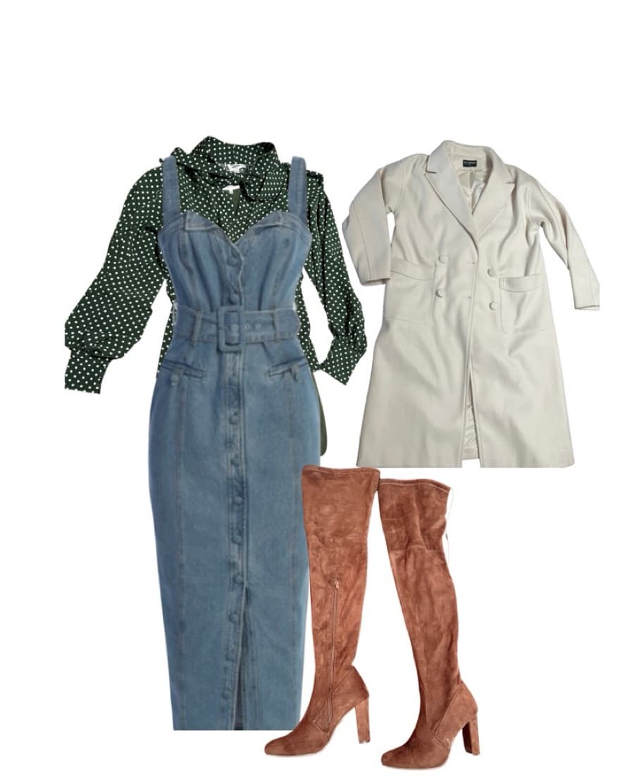 L | JLux Label Denim Midi Dress  - Image 2