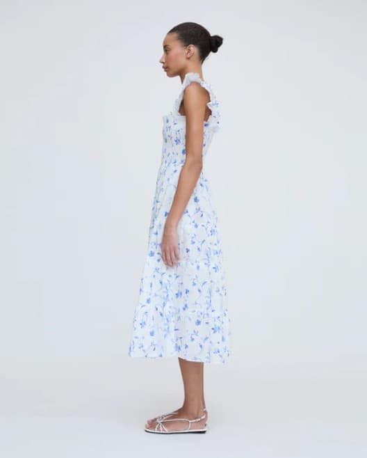 Hill House Nap Dress In Blue Botanicals  - Image 2
