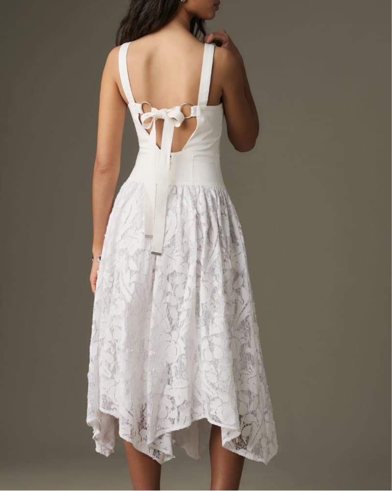 Pilcro Sleeveless Drop-Waist Lace Dress - Image 3
