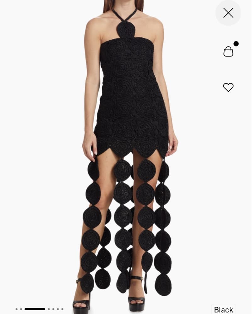 Simon Miller Black Lace Dress - Image 1