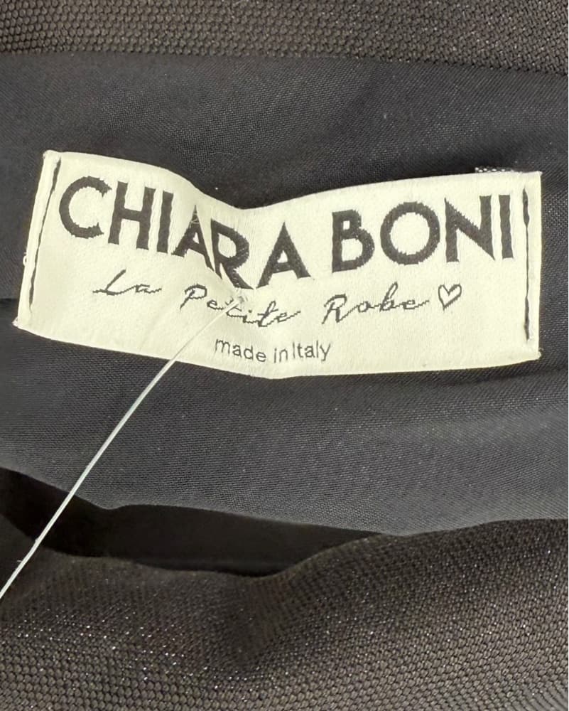 Chiara Boni La Petite Robe Black One-Shoulder Gown - Image 3