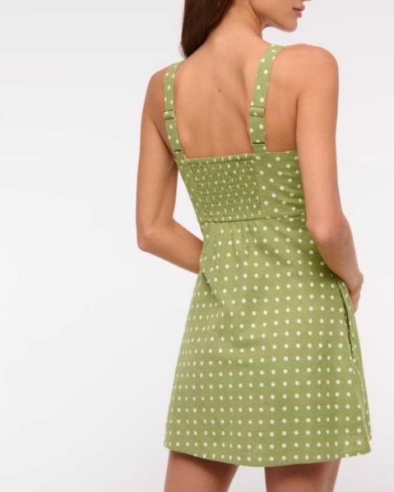 Green Polka Dot Abercrombie Dress - Image 2